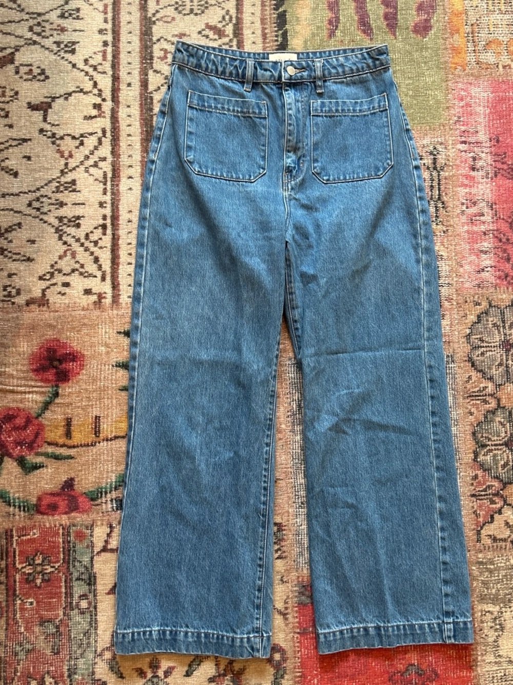 Rolla's Sailor High-Waist Wide-Leg Women’s Jeans - Blue